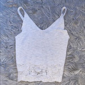 Brandy Melville tank with knit/Crotchet design